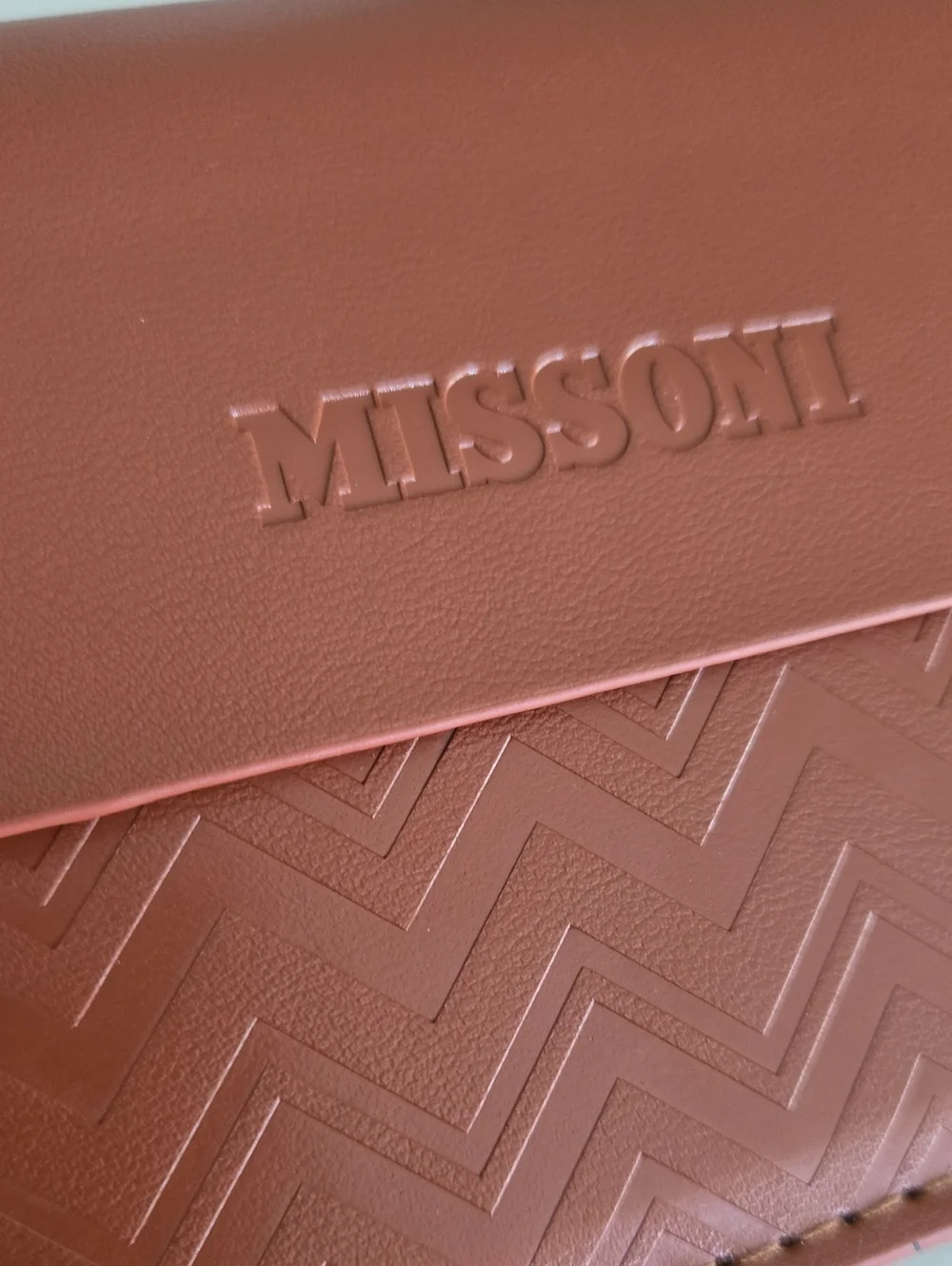 New Never Used Missoni Sunglasses Case Glasses Holder Trvl Dark Carmel Brown